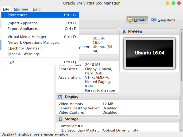 Create Host only network adapter 1