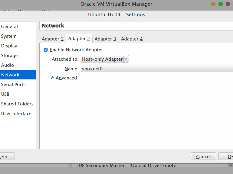 Create Host only network adapter 7